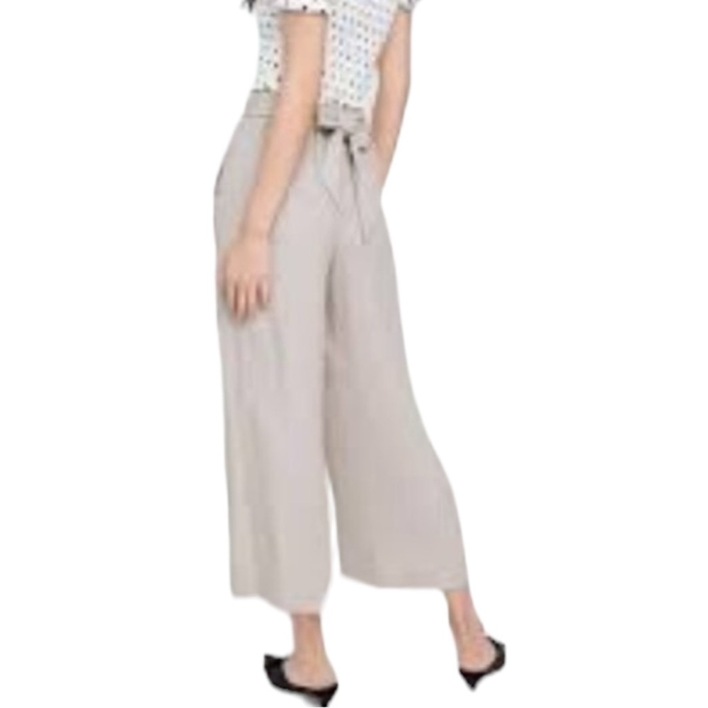 Aritzia Wilfred Faun Ankle Pant- High Waisted Wide Leg Pants- Size 6